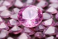 Round Cut Diamond. Diamond.beautiful Diamond Isolated. Background With a Copy Space. Brilliant. Royalty Free Stock Photo