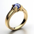 diamond blue golden ring jewelry