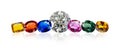 Diamond and Bright gems Royalty Free Stock Photo