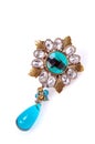 Diamond brooch jewellery Royalty Free Stock Photo