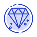 Diamond, Canada, Jewel Blue Dotted Line Line Icon Royalty Free Stock Photo