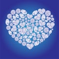 Diamond card hearts