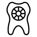 Diamond care icon outline vector. Healthy teeth Royalty Free Stock Photo