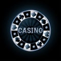 Diamond casino poker chip