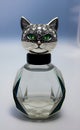 Diamond cat\'s head design perfume bottle