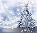 Diamond Christmas tree invitation card