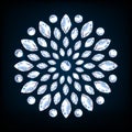 diamond circular pattern realistic luxury vector eps10