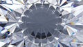 Diamond closeup refractions with dispersion. 3d illustration