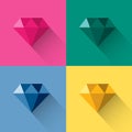 Diamond colorful polygon logo vector