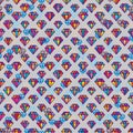 Diamond colorful symmetry seamless pattern