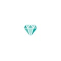 Diamond, crystal or brilliant blue icon. Best, royal, vip, precious symbol