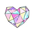 Diamond, crystal heart Royalty Free Stock Photo