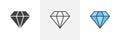 Diamond crystal icon Royalty Free Stock Photo