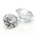 Diamond and crystal isolated on white background Royalty Free Stock Photo