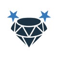 Diamond, crystal, jewel icon. Simple editable vector illustration