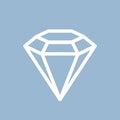 Diamond crystal vector icon Royalty Free Stock Photo