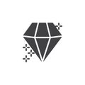 Diamond crystal vector icon Royalty Free Stock Photo