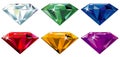 Diamond cut precious stones with sparkle Royalty Free Stock Photo