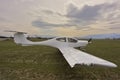 A Diamond DA-40 Diamond Star private small plane ready for take off