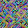 Diamond Dazzle: An image of a geometric pattern created with diamond shapes, in a dazzling array of bright and bold colors3, Gen