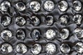 Diamond decoration stones on black background. Royalty Free Stock Photo