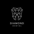 Diamond Dental Teeth Logo Design Vector Royalty Free Stock Photo