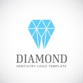 Diamond Dentistry Tooth Abstract Vector Logo