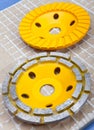 Diamond disks for concrete cutting and abrasion.Still-life Royalty Free Stock Photo