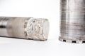 Diamond drill with concrete Royalty Free Stock Photo