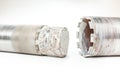 Diamond drill with concrete Royalty Free Stock Photo