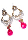 Diamond ear dangles jewellery Royalty Free Stock Photo