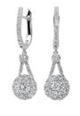 Diamond earrings on white Royalty Free Stock Photo