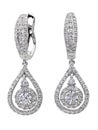 Diamond earrings on white Royalty Free Stock Photo