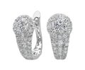 Diamond earrings on white Royalty Free Stock Photo
