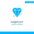 Diamond, Ecommerce, Jewelry, Jewel Blue Business Logo Template Royalty Free Stock Photo