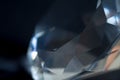 Diamond elements close-up on a black background. Abstraction. Defocused. Royalty Free Stock Photo