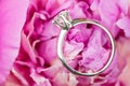 Diamond Engagement Rign Royalty Free Stock Photo