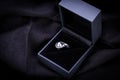 Diamond engagement ring in a box