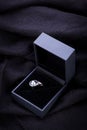 Diamond engagement ring in a box