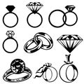 Diamond engagement ring Royalty Free Stock Photo