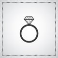 Diamond engagement ring Royalty Free Stock Photo