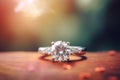 Diamond engagement romantic ring. Generate ai