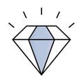 Diamond fill inside vector icon which can easily modify or edit