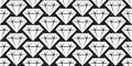 Diamond gem seamless pattern crystal jewelry isolated vector crystal background wallpaper Royalty Free Stock Photo