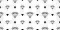 Diamond gem seamless pattern vector jewelry isolated space night wallpaper background white Royalty Free Stock Photo