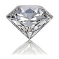 Diamond gemstone shiny background, round cut diamond isolated on whitebackground. Generative AI Royalty Free Stock Photo