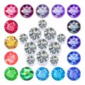 Diamond & gemstones set Royalty Free Stock Photo