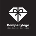 Diamond gift vector icon logo