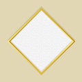 Diamond golden arabic frame, light ornate shape, islamic decoration, greeting card template