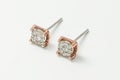 Diamond Golden Earings Royalty Free Stock Photo